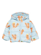 Piumino per neonato Stella McCartney Kids azzurro con stampa scoiattoli - Rubino Kids