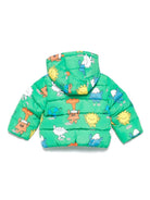 Piumino per neonato Stella McCartney Kids verde con stampa di personaggi - Rubino Kids