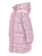 Piumino trapuntato per bambina Monnalisa rosa con cappuccio - Rubino Kids