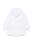 Piumino trapuntato per bambina MSGM Kids bianco con collo alto trapuntato - Rubino Kids