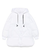 Piumino trapuntato per bambina MSGM Kids bianco con collo alto trapuntato - Rubino Kids