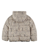 Piumino trapuntato per bambino Karl Lagerfeld Kids beige con logo - Rubino Kids