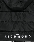 Piumino trapuntato per neonato John Richmond Junior nero con cappuccio - Rubino Kids