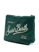 Pochette Aline per bambina MC2 Saint Barth Kids verde con decorazione in paillettes - Rubino Kids