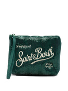 Pochette Aline per bambina MC2 Saint Barth Kids verde con decorazione in paillettes - Rubino Kids