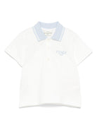 Polo baby per neonato Fendi Kids bianco con orlo dritto - Rubino Kids