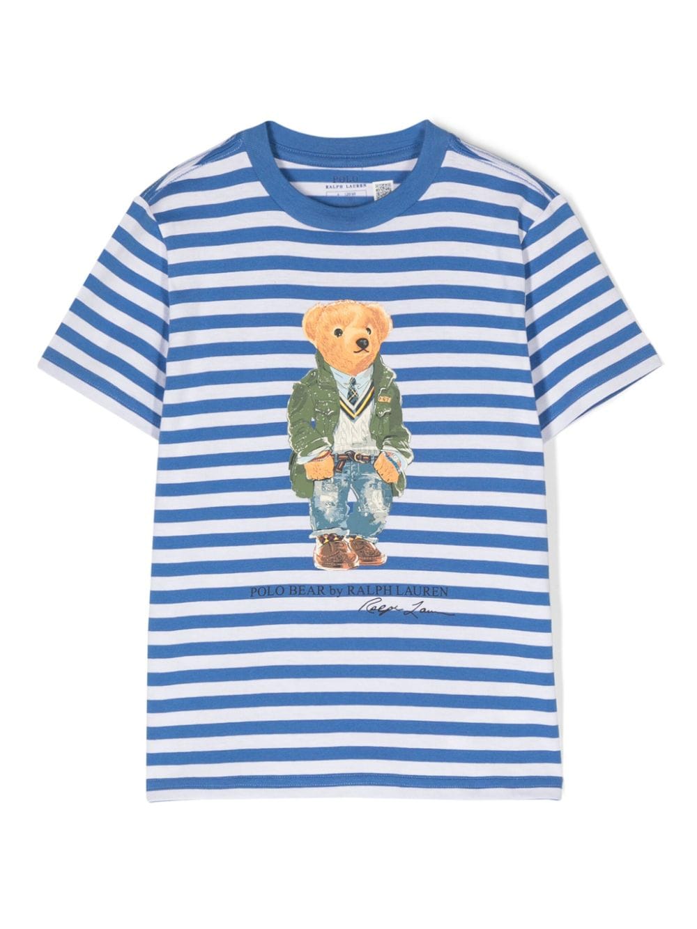 Polo Bear t-shirt rigata - Rubino Kids