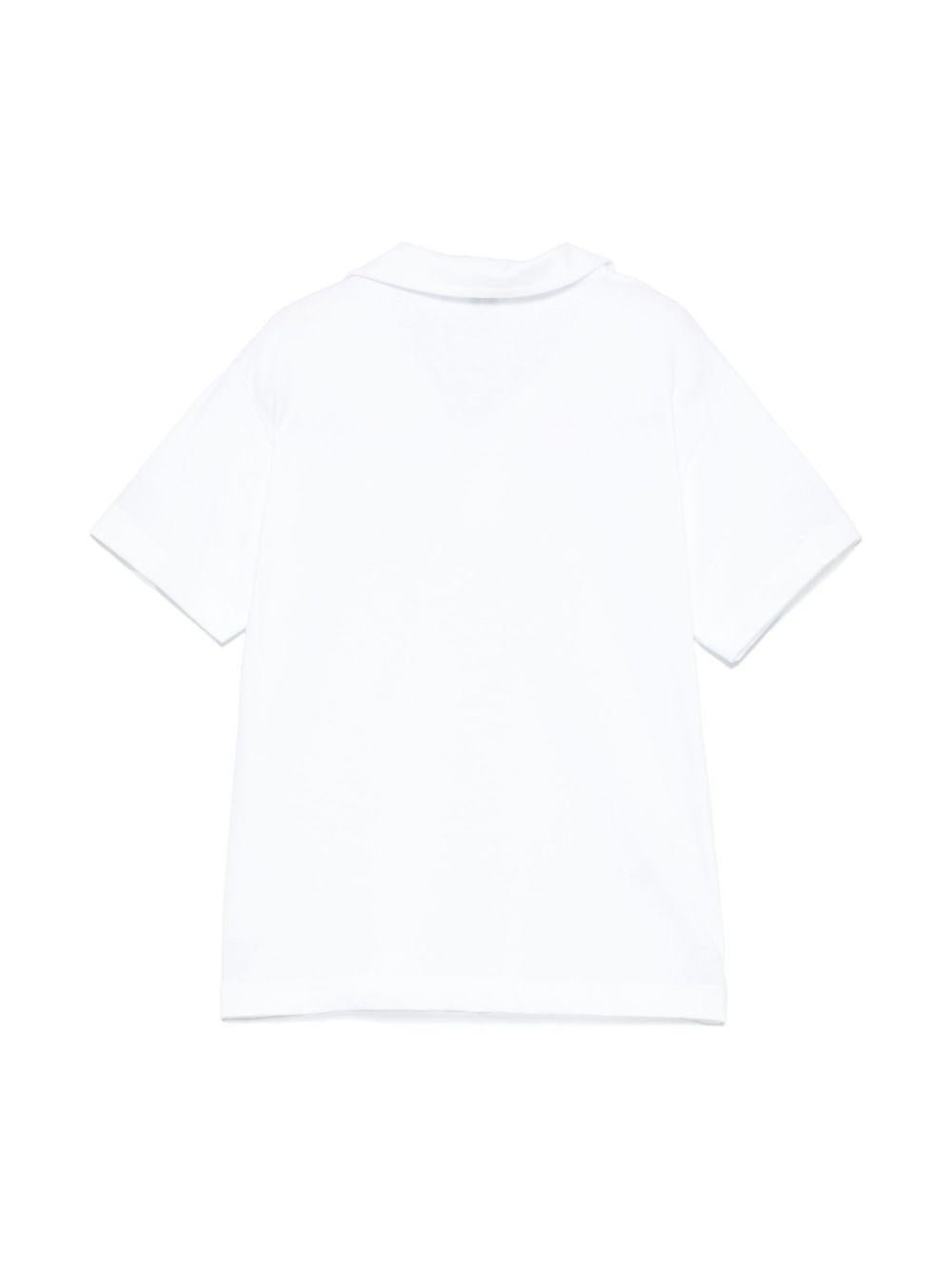 Polo con ricamo Palm Tee per bambino Il Guifo bianco con scollo con spacco - Rubino Kids