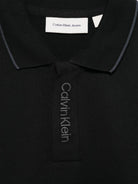 Polo con ricamo per bambino Calvin Klein Kids nero con colletto stile polo - Rubino Kids