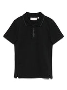 Polo con ricamo per bambino Calvin Klein Kids nero con colletto stile polo - Rubino Kids