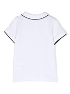Polo con stampa per neonato BOSS Kidswear bianco con logo sul petto - Rubino Kids