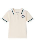 Polo Finn per neonato Bonpoint bianco con design ricamato - Rubino Kids