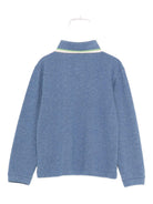 Polo in maglia per bambino Bonpoint blu con tre bottoni - Rubino Kids