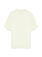 Polo leggera per bambino Il Gufo giallo lime in lino - Rubino Kids