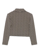 Polo per bambina Balmain Kids nero con stampa geometrica - Rubino Kids