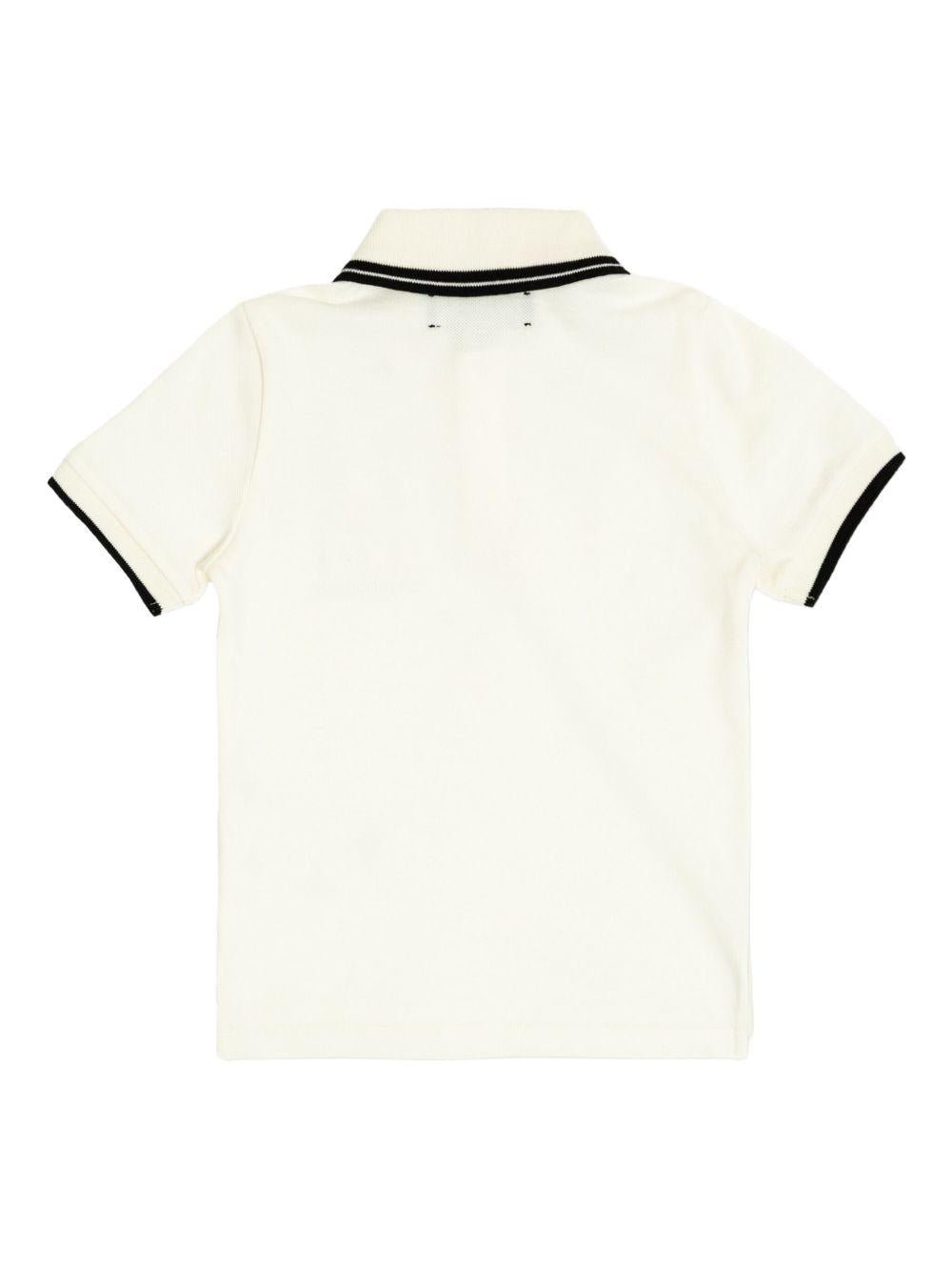 Polo per bambino Amiri Kids bianca con ricamo logo - Rubino Kids