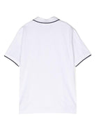 Polo per bambino Boss Kids bianca con stampa logo sul petto - Rubino Kids