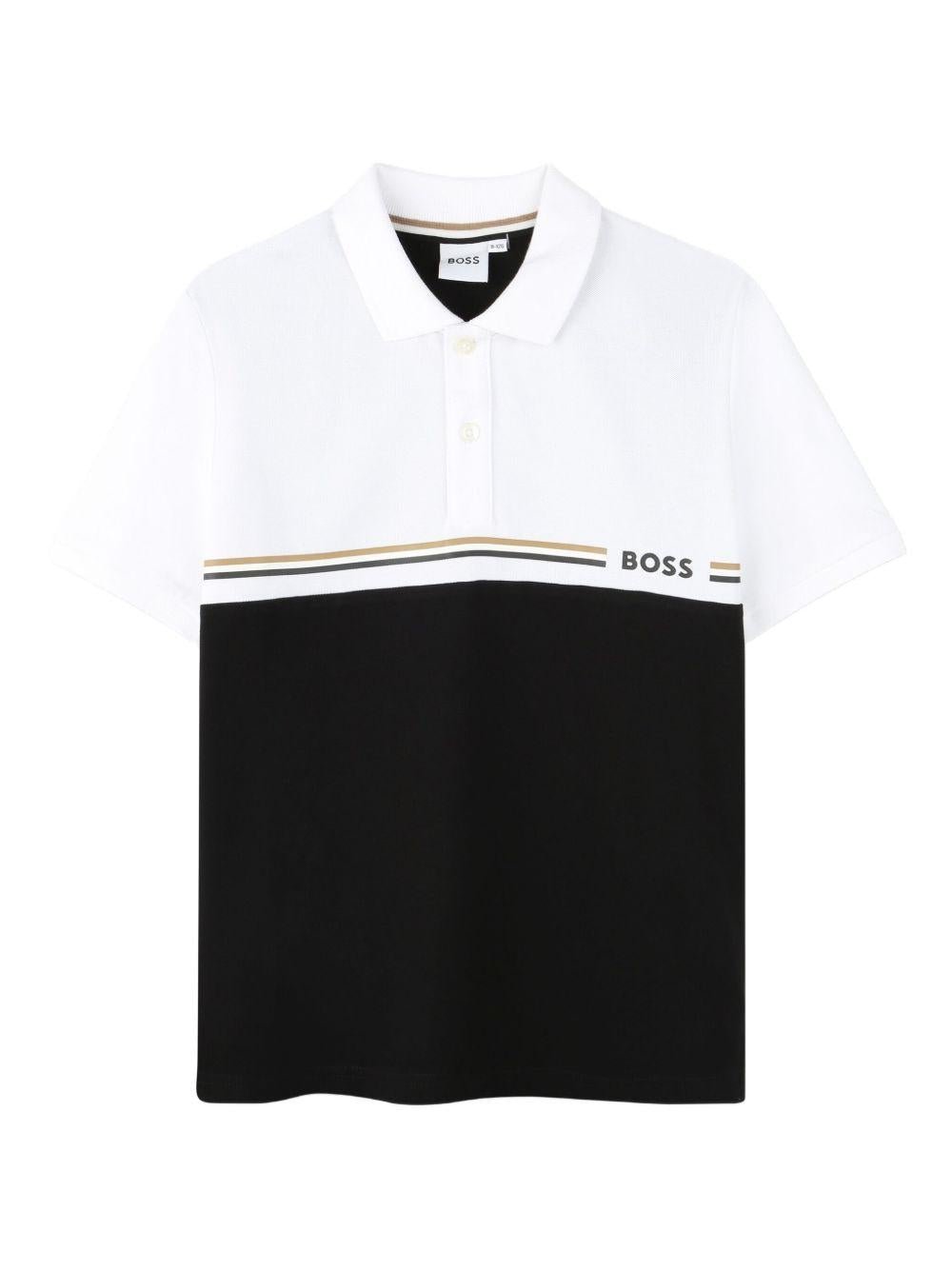 Polo per bambino Boss Kidswear multicolor con design color - block - Rubino Kids