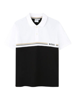 Boss Kidswear multicolor polo shirt for boys with color-block design