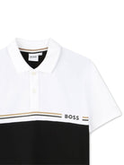 Polo per bambino Boss Kidswear multicolor con design color - block - Rubino Kids