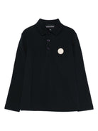 Polo per bambino Emporio Armani Kids blu con logo - Rubino Kids
