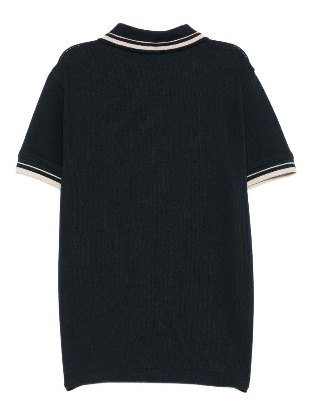 Polo per bambino Emporio Armani Kids blu con logo - Rubino Kids