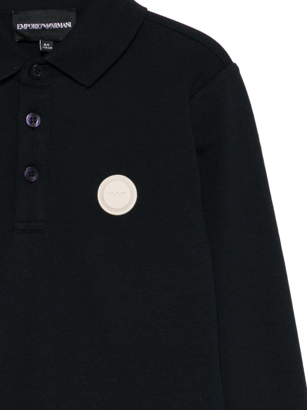 Polo per bambino Emporio Armani Kids blu con logo - Rubino Kids