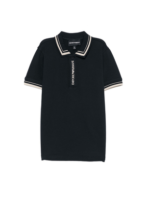 Polo per bambino Emporio Armani Kids blu con logo