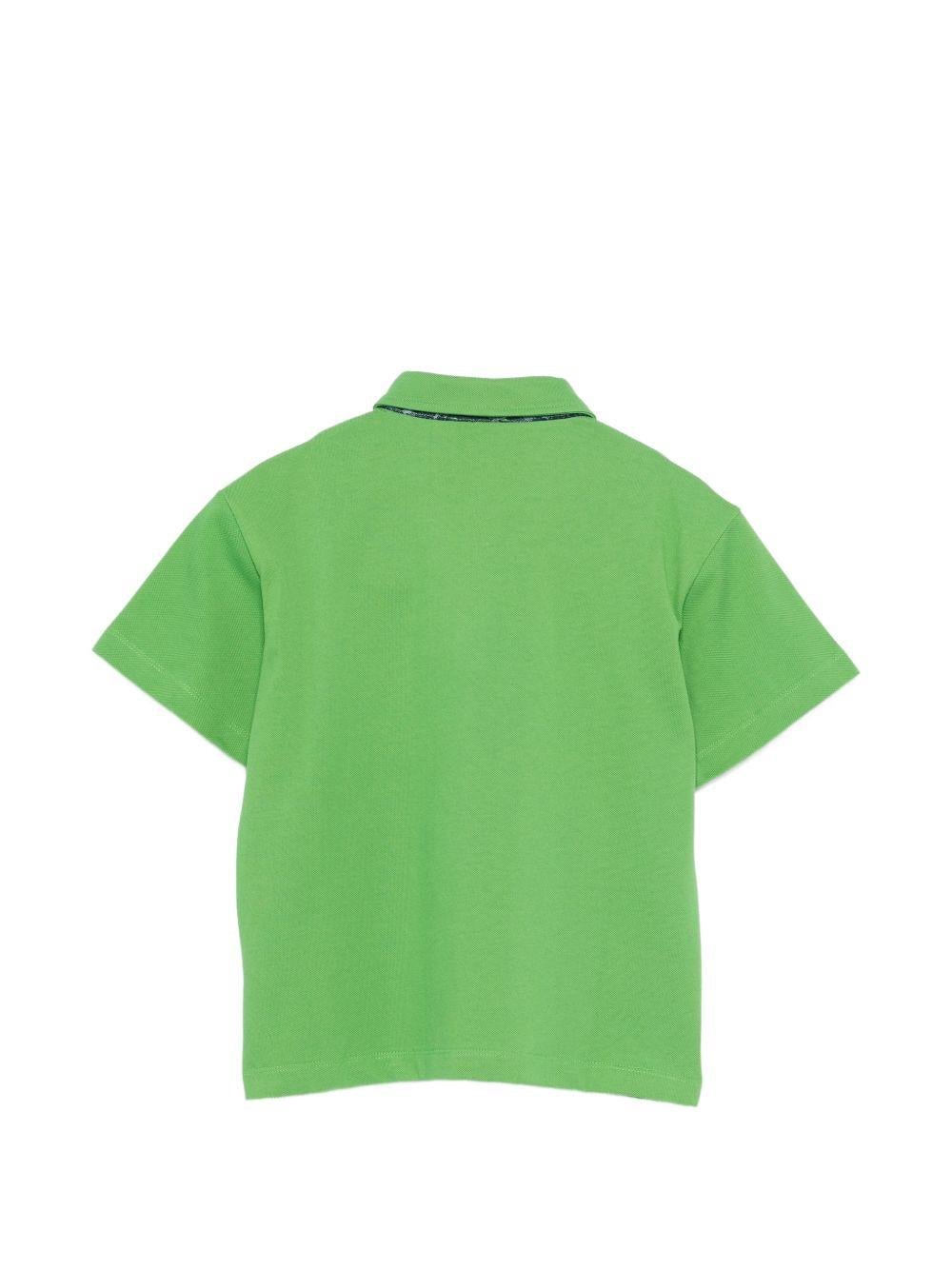 Polo per bambino Etro Kids verde con dettaglio sul petto - Rubino Kids
