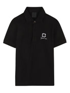 Polo per bambino Givenchy Kids nero con logo ricamato - Rubino Kids