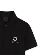 Polo per bambino Givenchy Kids nero con logo ricamato - Rubino Kids