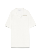 Polo per bambino Paolo Pecora Kids bianco in maglia con effetto raschel - Rubino Kids