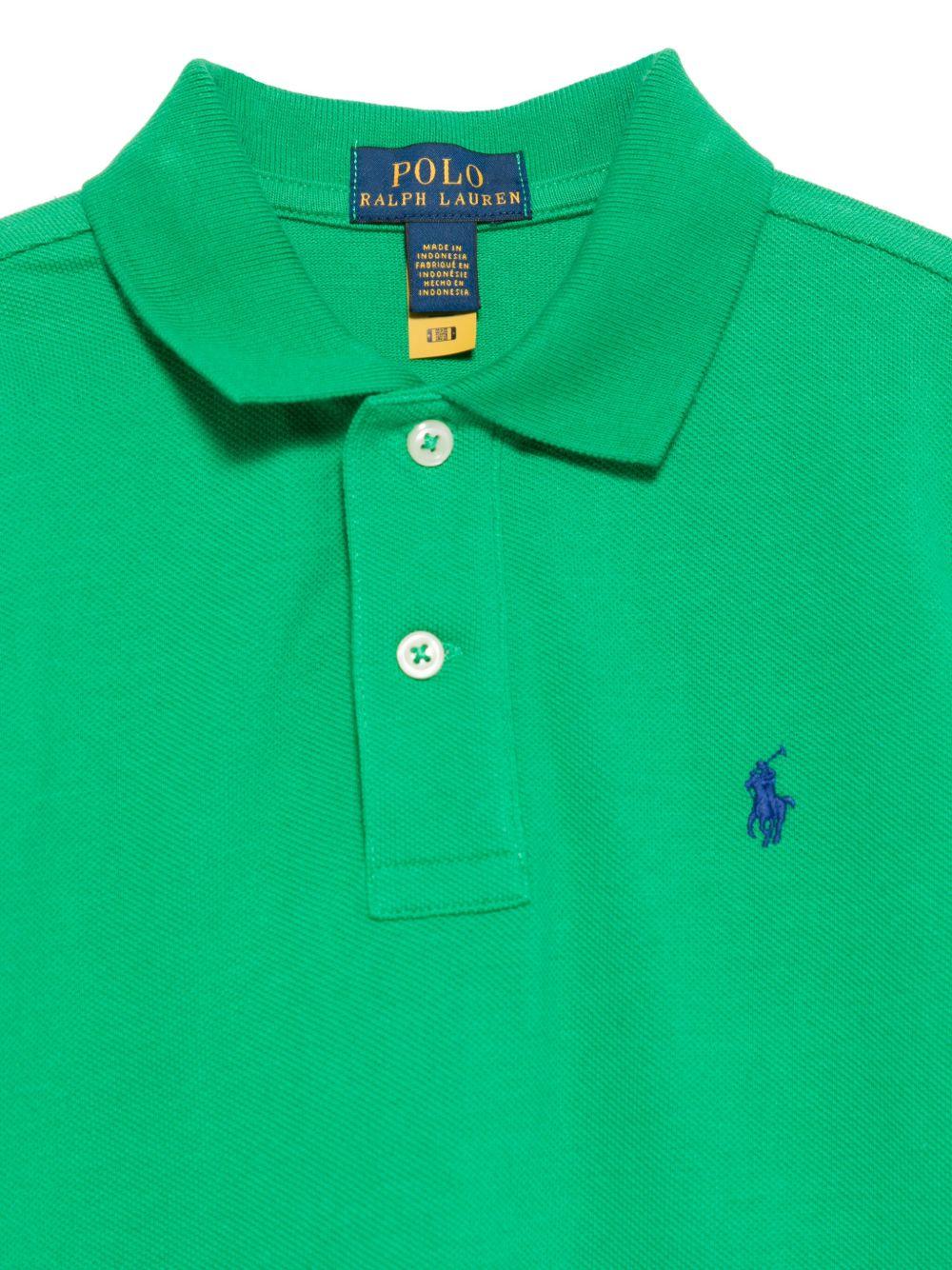 Ralph Lauren Kids Green Piqué Polo Shirt for Boys | Offer Price