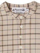 Polo per neonato Bonpoint beige con abbottonatura e motivo a quadri - Rubino Kids