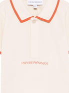 Polo per neonato Emporio Armani Kids beige con logo - Rubino Kids