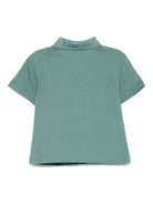 Polo per neonato Emporio Armani Kids verde con colletto con logo - Rubino Kids