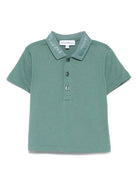 Polo per neonato Emporio Armani Kids verde con colletto con logo - Rubino Kids