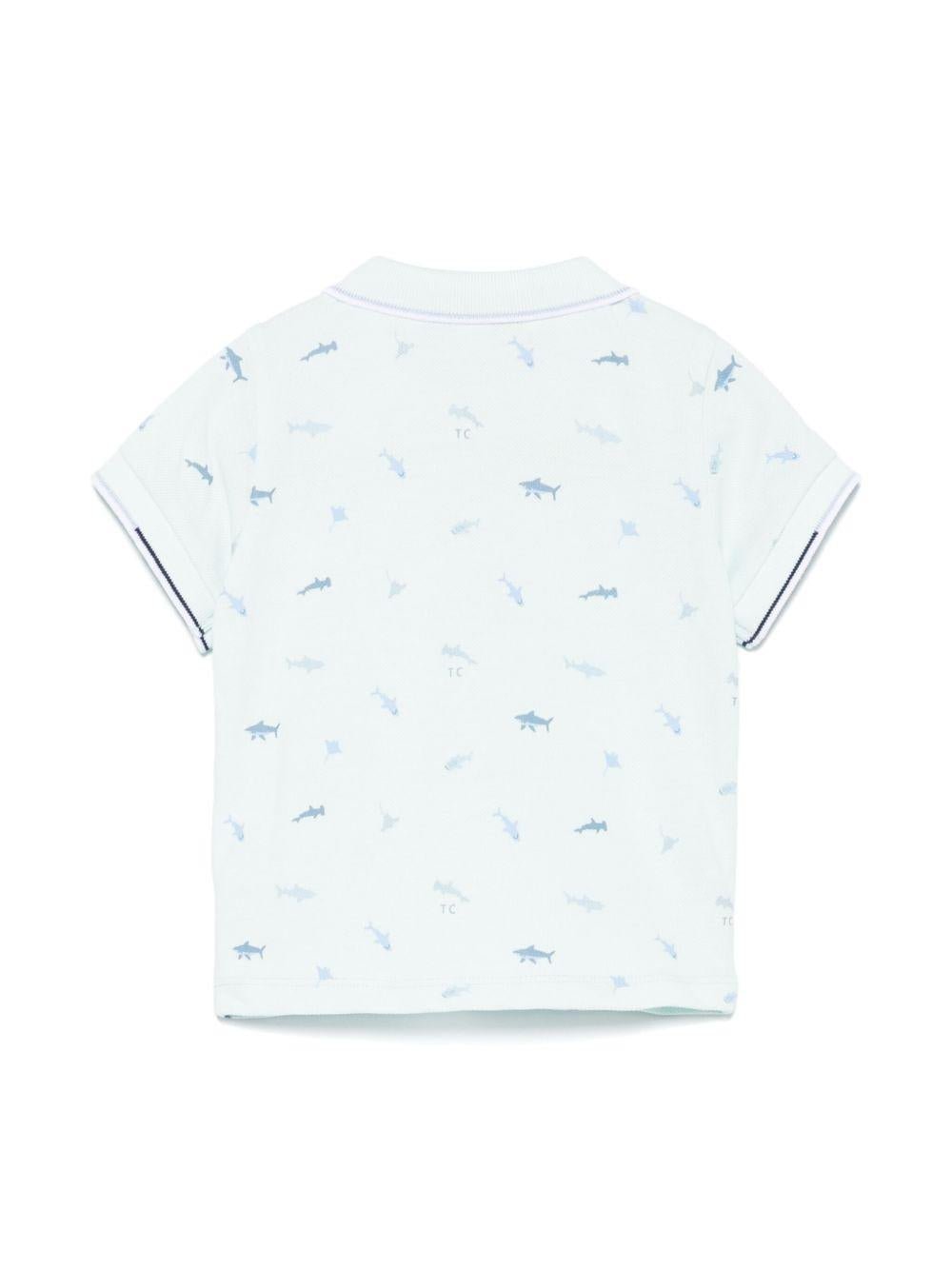 Polo per neonato Tartine Et Chocolat azzurro con ricamo - Rubino Kids