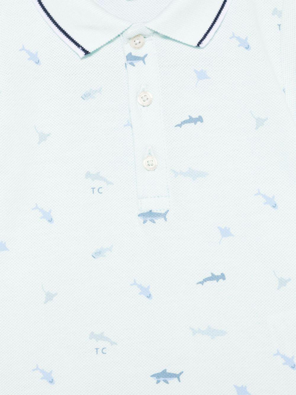 Polo per neonato Tartine Et Chocolat azzurro con ricamo - Rubino Kids
