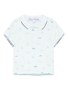 Polo per neonato Tartine Et Chocolat azzurro con ricamo - Rubino Kids