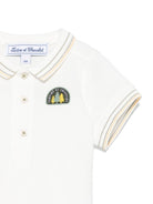 Polo per neonato Tartine Et Chocolat bianco con ricamo - Rubino Kids
