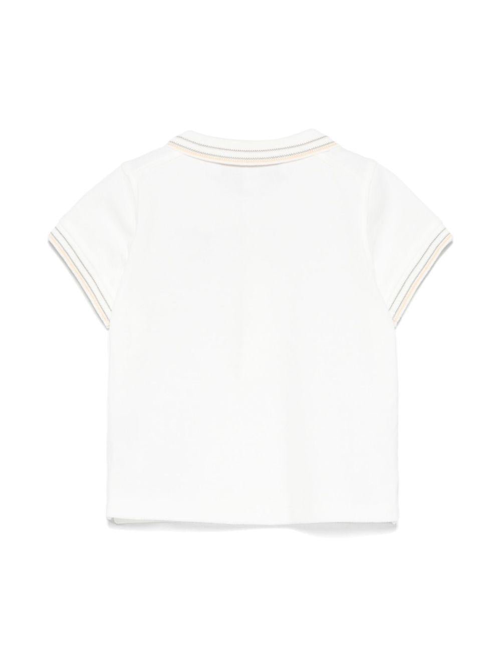 Polo per neonato Tartine Et Chocolat bianco con ricamo - Rubino Kids