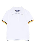 Polo Vincent per neonato K Way Kids bianco con polsini a coste - Rubino Kids