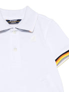 Polo Vincent per neonato K Way Kids bianco con polsini a coste - Rubino Kids