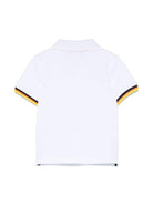 Polo Vincent per neonato K Way Kids bianco con polsini a coste - Rubino Kids