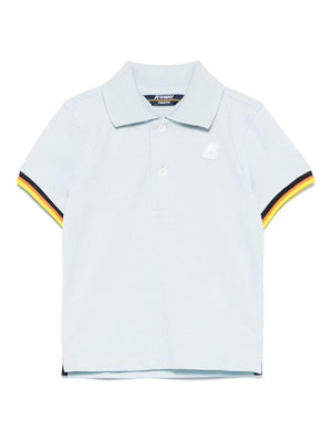 Polo Vincent per neonato K Way Kids celeste con orlo dritto