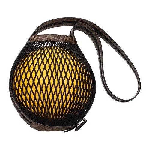 Sacca con palla per bambino Fendi Kids giallo con logo - Rubino Kids