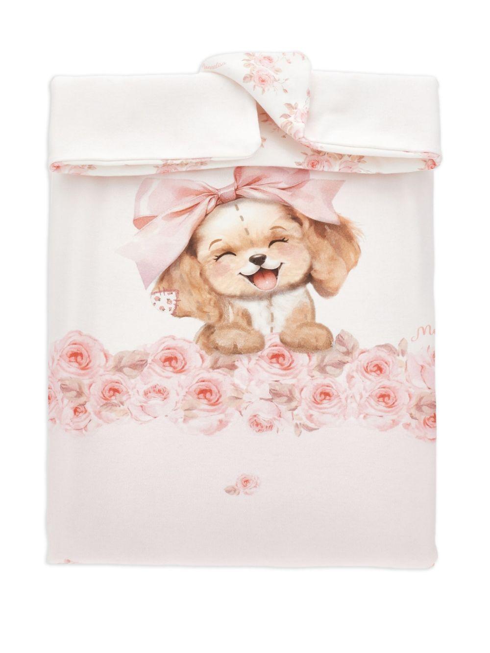 Sacco nanna per neonata Monnalisa bianco con stampa - Rubino Kids