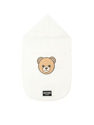 Sacco nanna per neonati Moschino Kids bianco con stampa Teddy