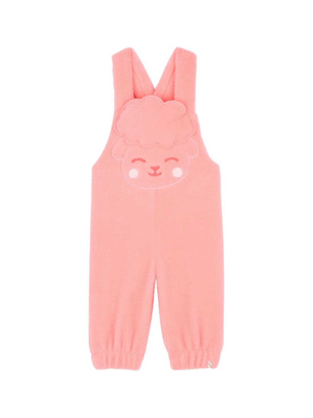 Salopette per neonata Billieblush rosa in pile con motivo animaletto - Rubino Kids